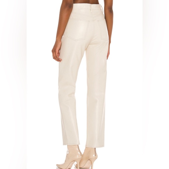 AGOLDE Recycled Leather 90's Pinch Waist Pant Size 29 - Picture 3 of 6